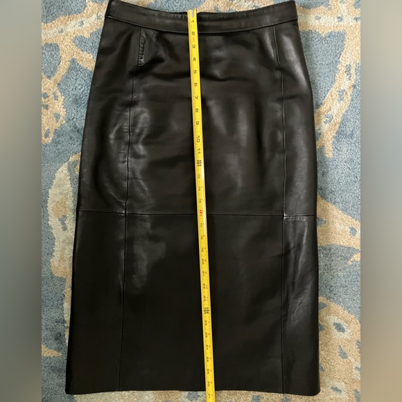 Sézane Magalia black leather midi skirt 38/6 - Picture 12 of 13